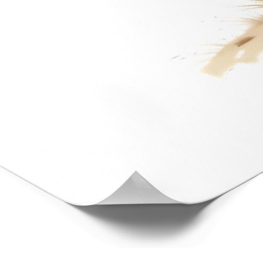 Blauw-witte Waterverf vuurtoren Poster (Hoek)