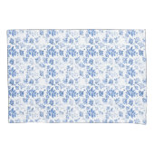 Blauw-witte wilg blad dambord patroon kussensloop (Voorkant)