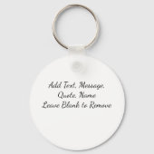 Blauw & Witte Wolken Om Symbool 2-in Aluminium Sleutelhanger (Achterkant)