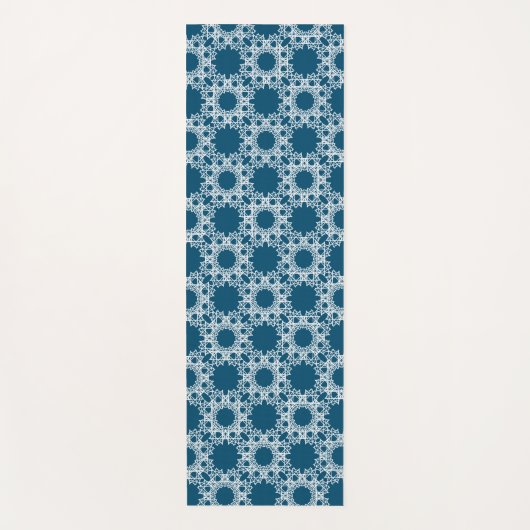 Blauw-witte yogamat van Joya Eve (Voorkant)