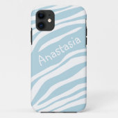 Blauw & witte zebra Afdrukken iPhone 5 Hoesje (Achterkant)