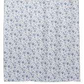 Blauw-witte zeeschower-gordijn douchegordijn (Voorkant)