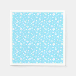 Blauw Witte Zeester Bruidsdouche Servetten