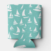 Blauw-witte zeilboten Aangepast nicht Blikjeskoeler (Achterkant)