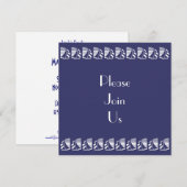 Blauw Witte Zeilboten Zeevaart Aangepaste Uitnodig Kaart (Voorkant / Achterkant)