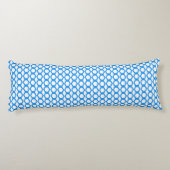 Blauw Witte Zeshoek Patroon Lichaamskussen (Achterkant)