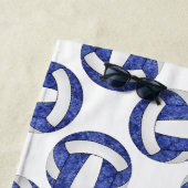 blauw witvolleybalteam kleuren meisjes aangepast strandlaken (In situ)