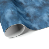 Blauw Wolken Abstract Cadeaupapier (Rol Hoek)