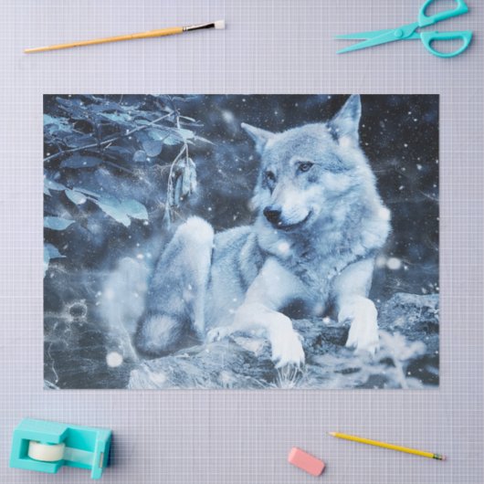 blauw wolkenpapier tissuepapier (Craft)