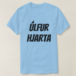 Blauw wolvenhart in IJslands (úlfur hjarta) T-shirt
