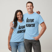 Blauw wolvenhart in IJslands (úlfur hjarta) T-shirt (Unisex)