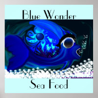 blauw wonder - Poster