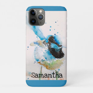Blauw Wren Aquarel Schilderij Australische Vogels Case-Mate iPhone Case