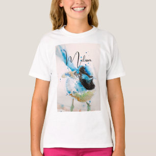 Blauw Wren Aquarel Schilderij Australische Vogels T-shirt