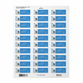 Blauw Wren Australische Vogel Retouradreslabels Etiket (Full Sheet)
