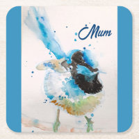 Blauw Wren Wrens Waterverf Babyblauw Australisch