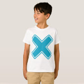 Blauw X T-shirt (Voorkant volledig)