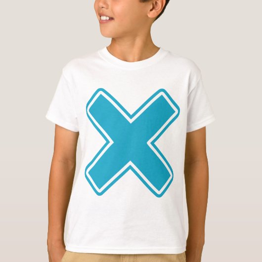 Blauw X T-shirt (Voorkant)