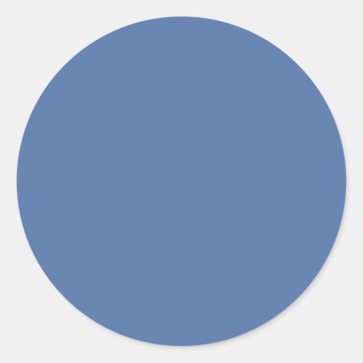 Blauw yonder (effen kleur) ronde sticker (Voorkant)