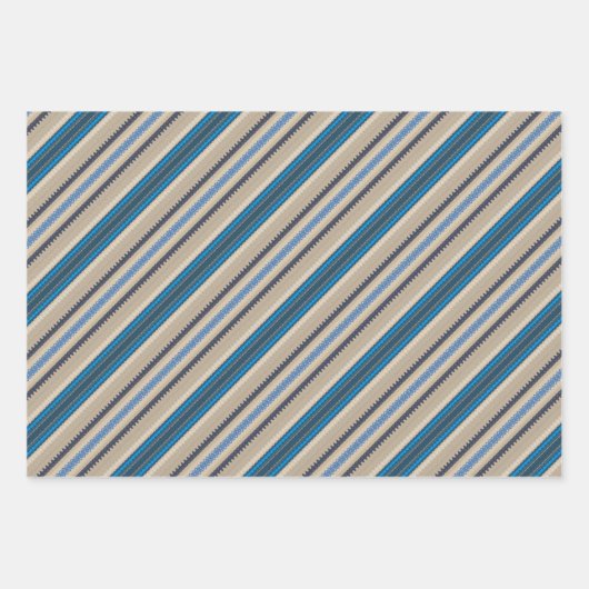 Blauw Yuletide Fantasie Verpakkingsdocument Inpakpapier Vel (Voorkant 2)