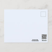 Blauw Zacht Wit Pastel Effen Kleur Briefkaart (Achterkant)