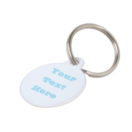 Blauw Zacht Wit Pastel Effen Kleur Huisdierpenning