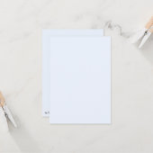 Blauw Zacht Wit Pastel Effen Kleur Kaart (Voorkant / Achterkant in situ)