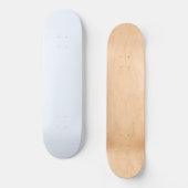 Blauw Zacht Wit Pastel Effen Kleur Persoonlijk Skateboard (Voorkant)