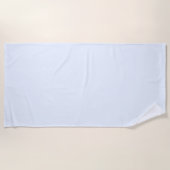 Blauw Zacht Wit Pastel Effen Kleur Strandlaken (Voorkant)