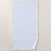 Blauw Zacht Wit Pastel Effen Kleur Strandlaken (Voorkant)