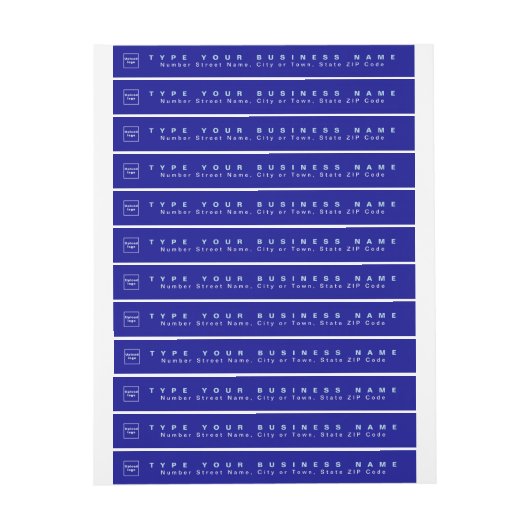 Blauw Zakelijk Retouradres Slank (Vel)