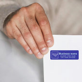 Blauw Zakelijk Retouradreslabel Etiket