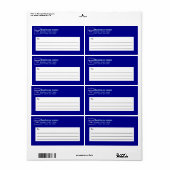 Blauw Zakelijk Verzendlabel (Full Sheet)