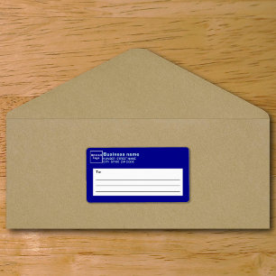 Blauw Zakelijk Verzendlabel