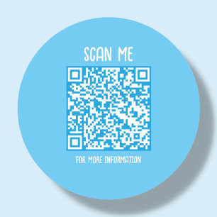 Blauw Zakelijke QR-code scanbaar Ronde Sticker