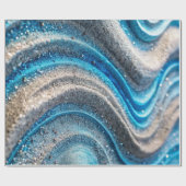 blauw zand cadeaupapier (Vlak)