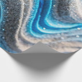 blauw zand cadeaupapier (Hoek)