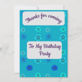 Blauw Zand Dollars Dank u kaart (Voorkant)