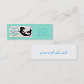 blauw zand en zee mermaid skinny visitekaartje (Voorkant / Achterkant)