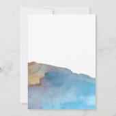 Blauw & Zand Strand Aquarel Save the Date (Achterkant)