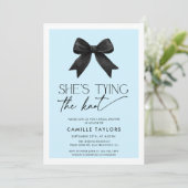 Blauw Ze bindt het Vrijgezellenfeest van de knoopb Kaart (Staand voorkant)