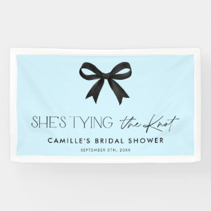 Blauw Ze bindt het Vrijgezellenfeest van de knoopb Spandoek