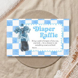 Blauw Ze is klaar om te baren Baby Shower Luier Ra Informatiekaartje