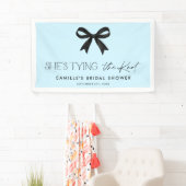 Blauw Ze Knoopt De Knoop Boog Bruidsdouche Spandoek (Insitu)