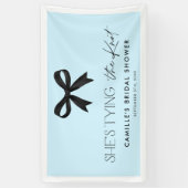 Blauw Ze Krijgt De Knoop Blauwe Bruidsmeisjes Brui Spandoek (Verticaal)