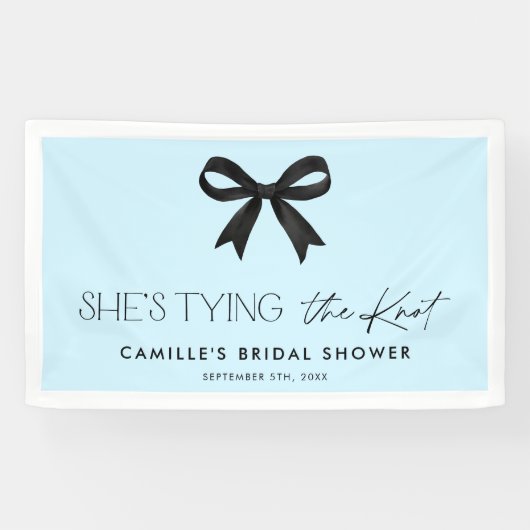 Blauw Ze Krijgt Een Knoopje Blauwe Bruidsmeisjesfe Spandoek (Horizontaal)