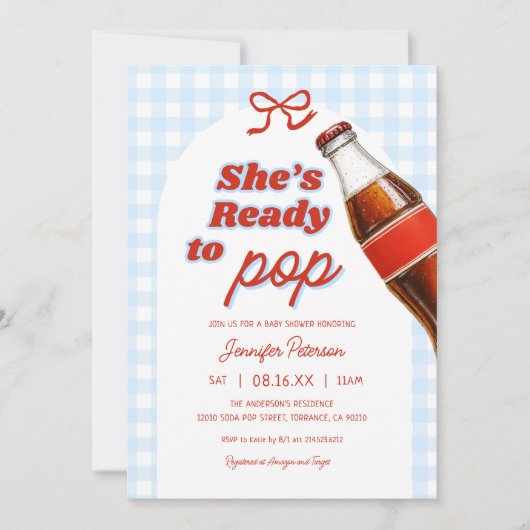 Blauw Ze staat op het punt te barsten Sodawater Ba Kaart (Voorkant)