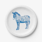 Blauw zebra bord (Voorkant)