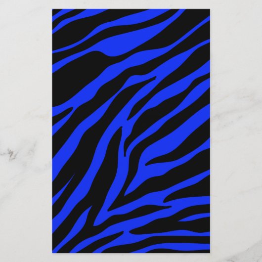 blauw zebra briefpapier (Voorkant)