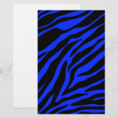 blauw zebra briefpapier (Voorkant / Achterkant)